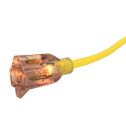 USW 74025 12/3 25 ft. SJTW Yellow Outdoor Lighted Extension Cord