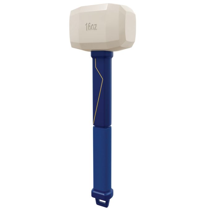 QEP 61625 16 oz. Pro Rubber Floor Mallet with 11.5" Plastic Handle