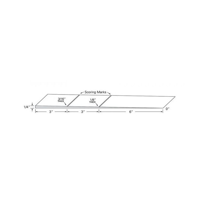 Burke 190 1/4" - 0" Black Subfloor Reducer Ramp, 4' Length