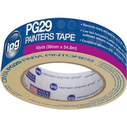 IPG PG29 1-1/2" x 60Yd Premium Grade Low Tack Masking Tape (Bulk)