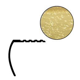 Futura 1-1/16" Satin Brass Aluminum Stair Nosing, 12' Length