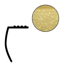 Futura 1-5/8" Satin Brass Deluxe Aluminum Stair Nosing, 12' Length featured product image