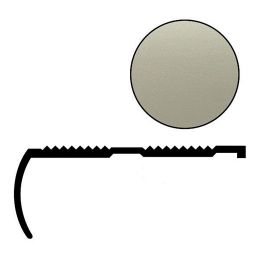 Futura 3-1/4" Commercial Silver Stair Nosing, 12' Length