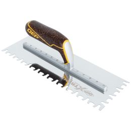 QEP 49956-12 Euro Notch Stainless Steel XL Trowel with Cork Handle