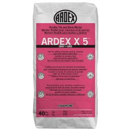 Ardex X 5 Flexible Tile & Stone Mortar (Gray), 40 lb. Bag