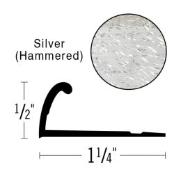 Futura 1/2" Silver Pinless Tapdown Metal, 12' Length