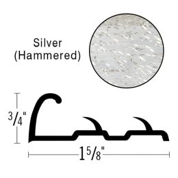 Futura 3/4" Silver Deluxe Pin-Type Tapdown Metal, 12' Length
