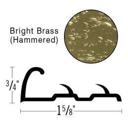 Futura 3/4" Bright Brass Deluxe Pin-Type Tapdown Metal, 12' Length