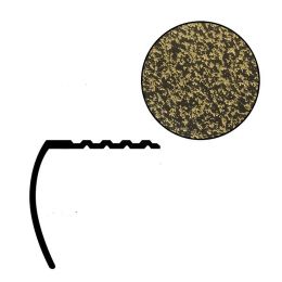 Futura 1-1/16" Coventry Gold Aluminum Stair Nosing, 12' Length