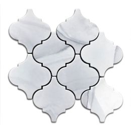GTS Statuario Recycled Glass Lantern Tile, 12" x 12"