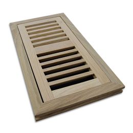 MBS Signature 4" x 10" White Oak Flush Mount Floor Vent w/Damper featured product image