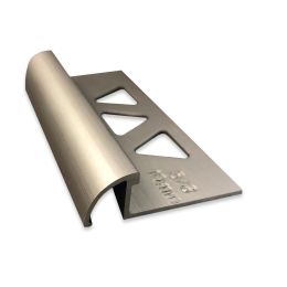 M-D Pro 3/8" x 96" Satin Titanium Round Tile Edge