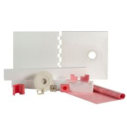 Prova 32" x 60" Offset Shower Kit w/Bronze PVC Drain