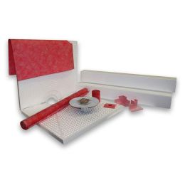 Prova 32" x 60" Center Shower Kit w/Bronze PVC Drain