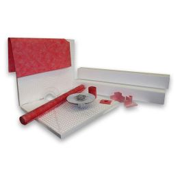 Prova 32" x 60" Center Shower Kit w/Chrome PVC Drain