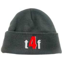 T4F Grey Soft Acrylic Knit Beanie