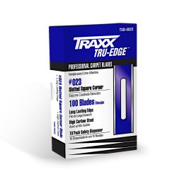Traxx TXB-0023 .017" HD Blue Square Corner Slotted Carpet Blades (100 Pack) featured product image