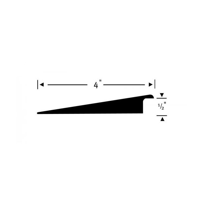 Burke 149 1/2" Black Material to Substrate Reducer, 12' Length