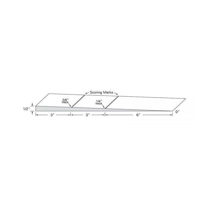 Burke 192 1/2" - 0" Black Subfloor Reducer Ramp, 4' Length