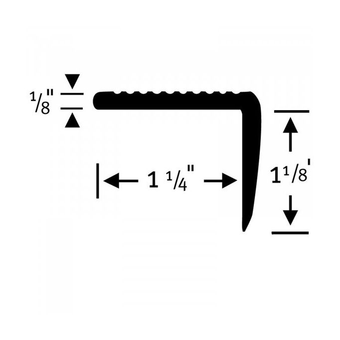 Burke 510 Top-Set Stair Nosing (Square Nose), 12' Length