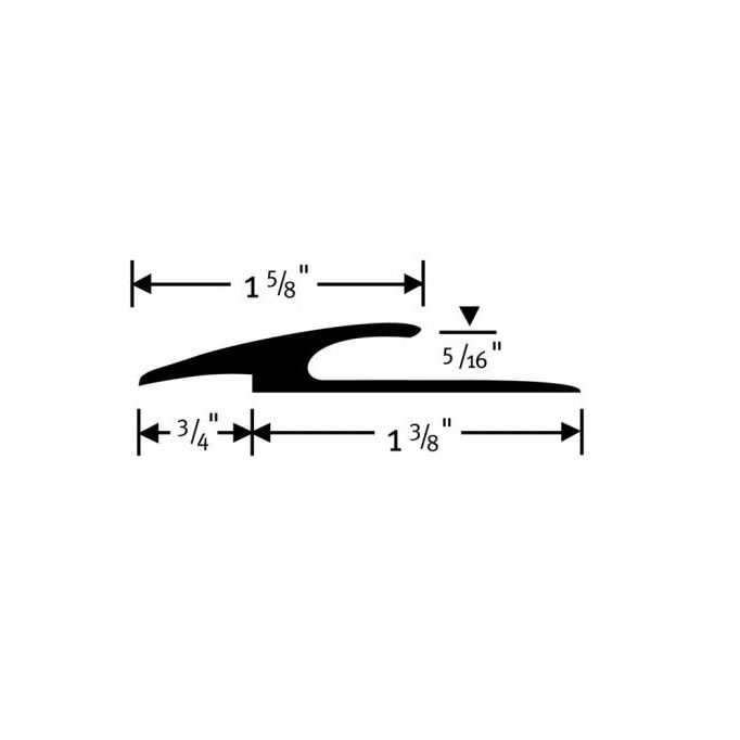 Burke 710 Carpet to Resilient Transition, 12' Length