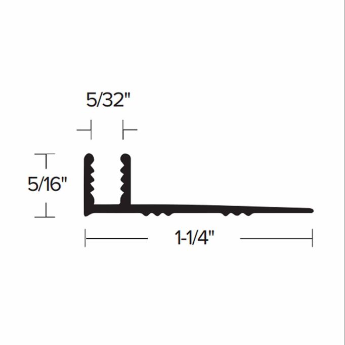 Futura Pinless Metal Base Track, 12' Length