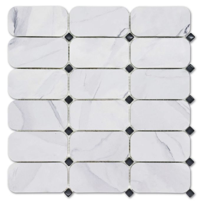 GTS Statuario Recycled Glass Rectangular Tile, 12" x 12"