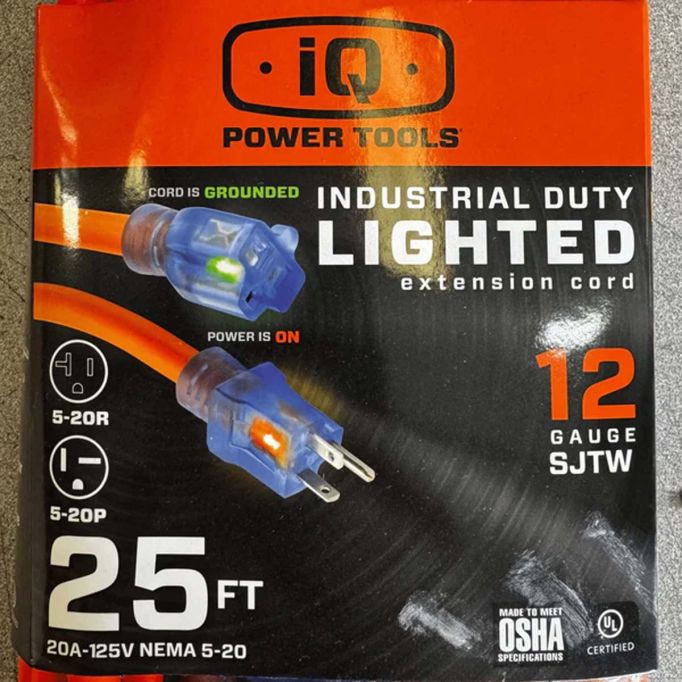 iQ Power Tools Heavy-Duty Extension Cord – 25'