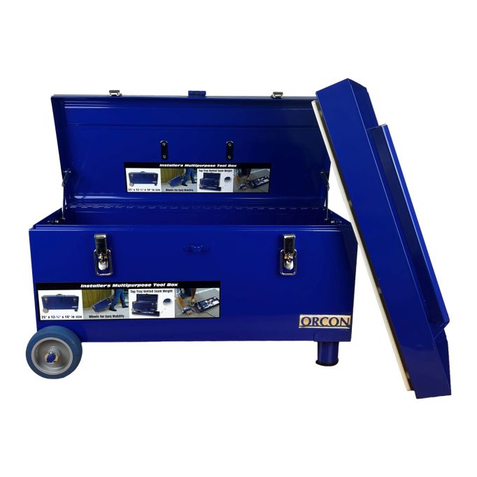 Orcon Tool Box w/Wheels & Seaming Tray | Tools4Flooring.com