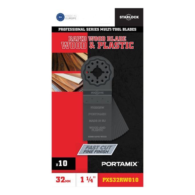 Portamix Starlock 1 1/4" Rapid Wood Multi-Tool Blade (10 Pack)