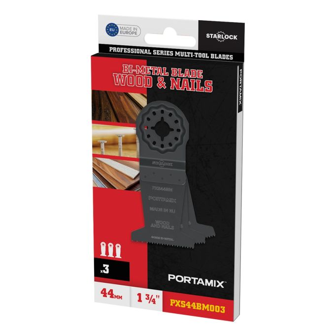 Portamix Starlock 1 3/4" Bi-Metal Multi-Tool Blade (3 Pack)