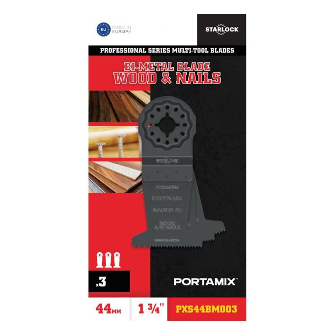 Portamix Starlock 1 3/4" Bi-Metal Multi-Tool Blade (3 Pack)
