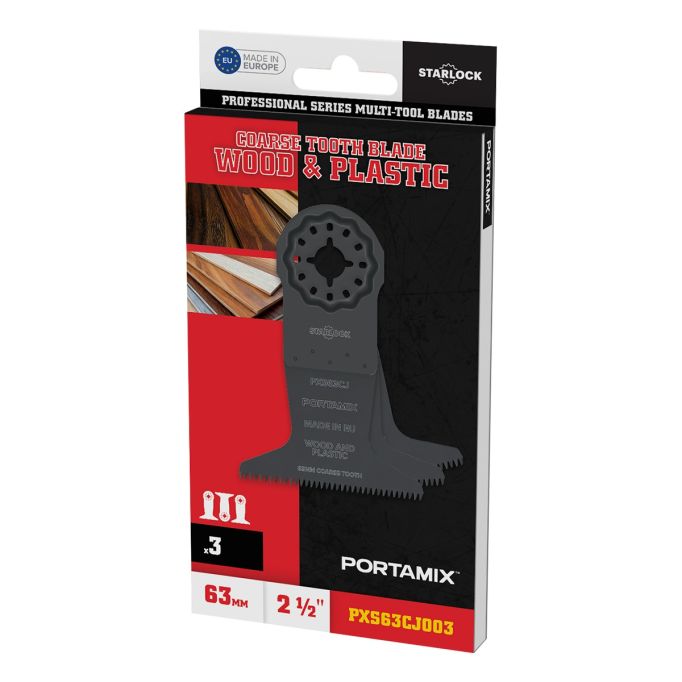 Portamix Starlock 2 1/2" Coarse Tooth Multi-Tool Blade (3 Pack)