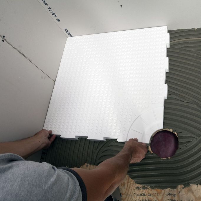 Prova Pan 48" x 48" Center Drain Pre-Sloped Shower Pan