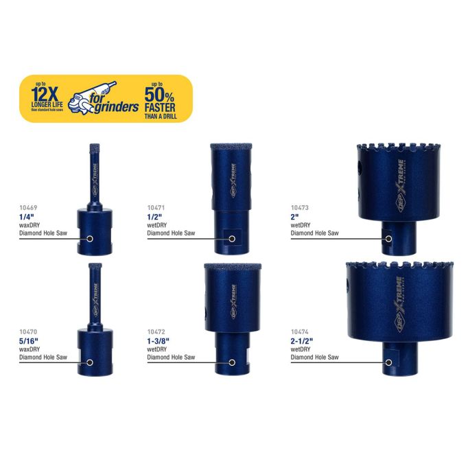 QEP 10470 Xtreme 5/16" Diamond Hole Saw for Grinders