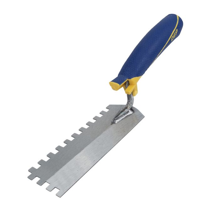 QEP 42114 6" x 2" Comfort Grip Notched Margin Trowel w/Bucket Hook