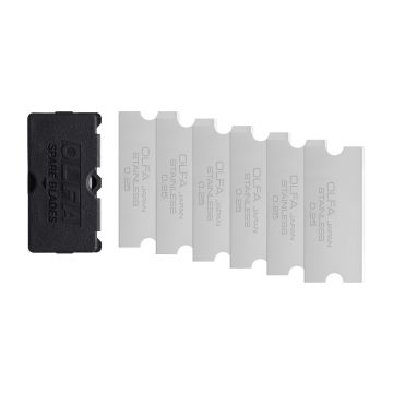 OLFA 40mm Stainless Steel Glass Scraper Blades 6pk