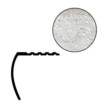 Futura 1-1/16" Silver Aluminum Stair Nosing, 12' Length