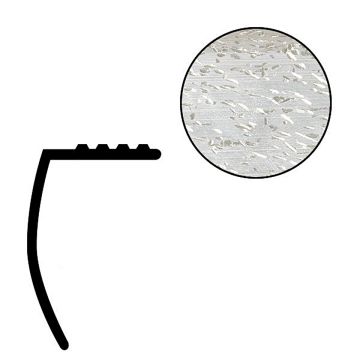 Futura 1-5/8" Silver Deluxe Aluminum Stair Nosing, 12' Length