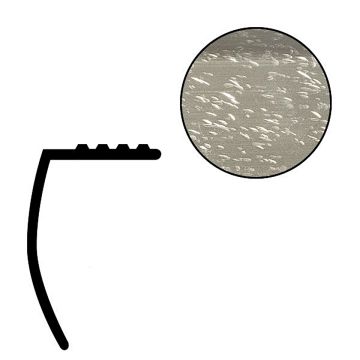 Futura 1-5/8" Nickel Deluxe Aluminum Stair Nosing, 12' Length