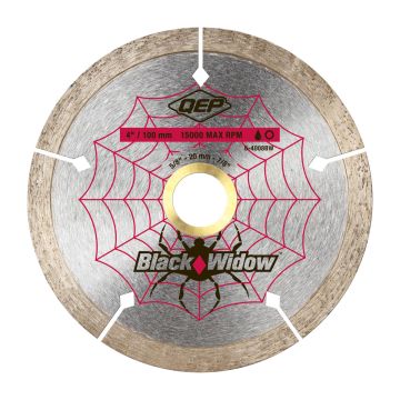 QEP 6-4008BW Black Widow 4" Diamond Blade