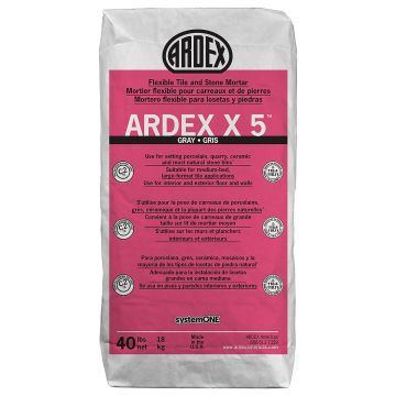 Ardex X 5 Flexible Tile & Stone Mortar (White), 40 lb. Bag