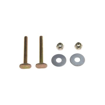Black Swan 12225 1/4" x 2-1/4" Brass Plated Closet Bolt Kit