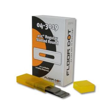 Floor Dot 04-3019 .015" Regular Slotted Round Blades (100 Pack)