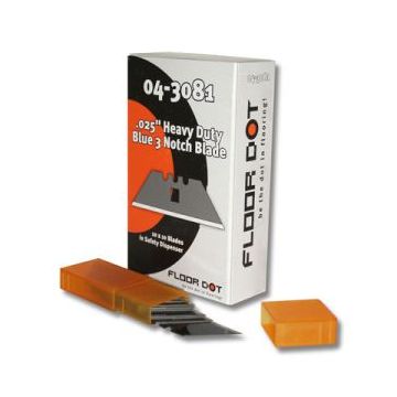 Floor Dot 04-3081 .025" HD Blue 3-Notch Utility Blades (100 Pack)