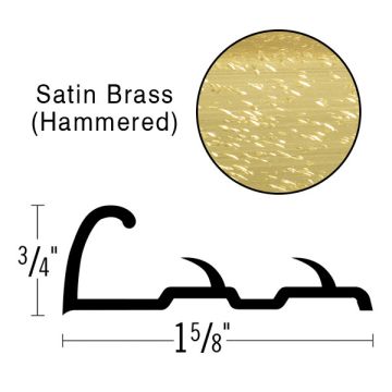 Futura 3/4" Satin Brass Deluxe Pin-Type Tapdown Metal, 12' Length