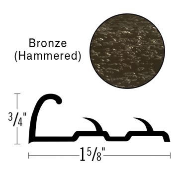 Futura 3/4" Bronze Pin-Type Tapdown Metal, 12' Length