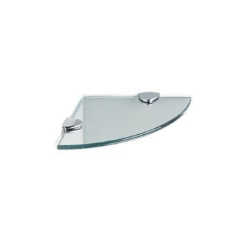 GTS 10" Quarter Round Glass Corner Shelf 10mm Thick