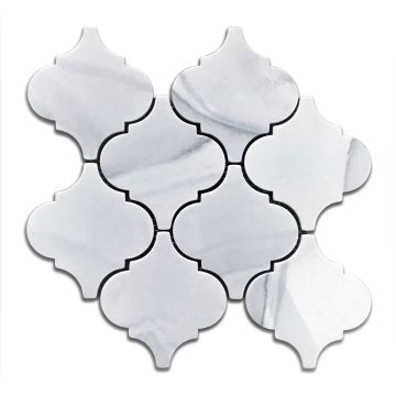 GTS Statuario Recycled Glass Lantern Tile, 12" x 12"