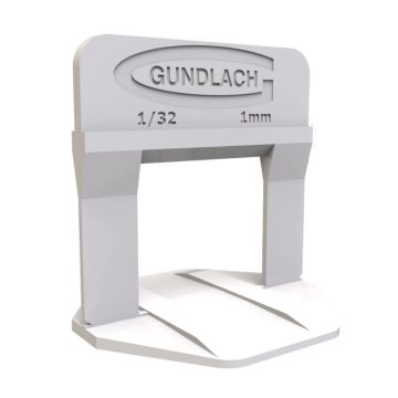Gundlach GLS-132 1/32" White GLS Tile Leveling Clips (250/Bag)